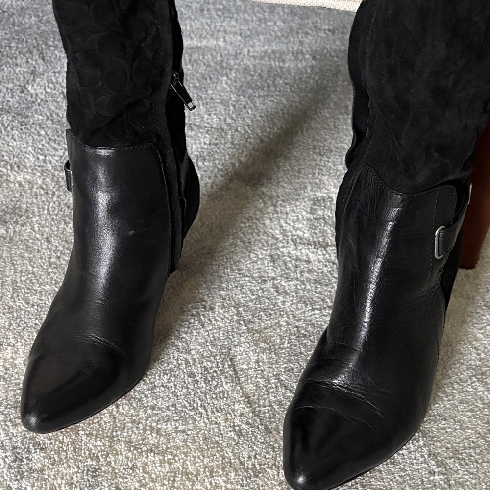 Coach Black Over the Knee Boots - Picture 6 of 7
